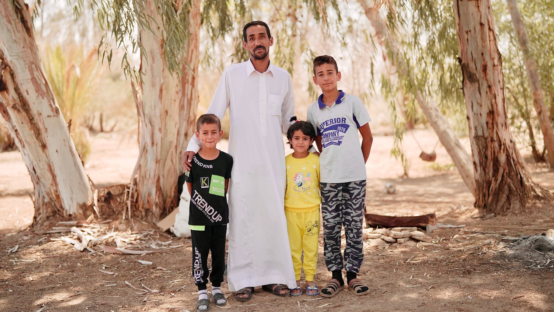 Ali, a participant child in War Child programmes in Jordan and his family